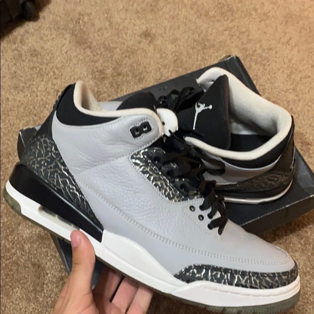 Jordan retro 3 wolf grey